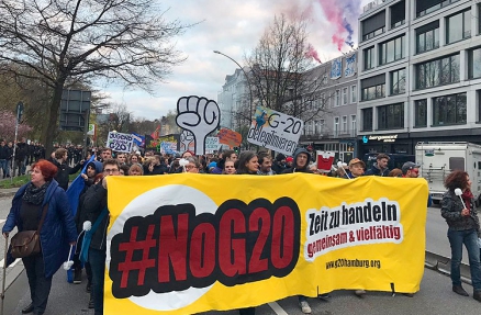 Protest gegen den G20-Gipfel in Hamburg am 7. und 8. Juli 2017