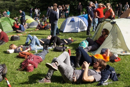 Das NoG20-Camp wurde heute komplett aufgebaut
