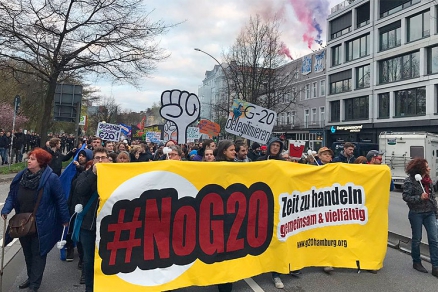 Protest gegen den G20-Gipfel in Hamburg am 7. und 8. Juli 2017